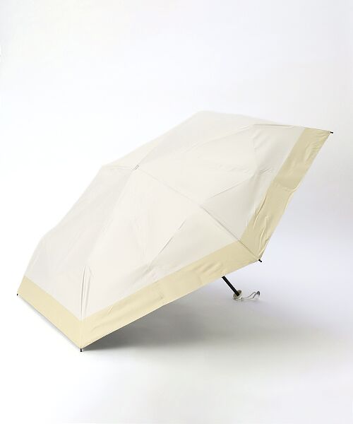 MOONBAT / ムーンバット 傘 | 【晴雨兼用折りたたみ日傘】ウラワザ(urawaza）ボーダー 折りたたみ傘 晴雨兼用 遮光100% UV100% 55cm（ベージュ）