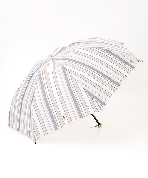 MOONBAT / ムーンバット 傘 | 雨傘 折りたたみ傘 ポロ ラルフ ローレン（POLO RALPH LAUREN）ストライプ　日本製（ネイビーブルー）