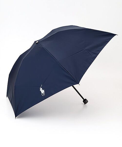 MOONBAT / ムーンバット 傘 | 雨傘 折りたたみ傘 ポロ ラルフ ローレン（POLO RALPH LAUREN）ビッグポニー 日本製（ネイビーブルー）