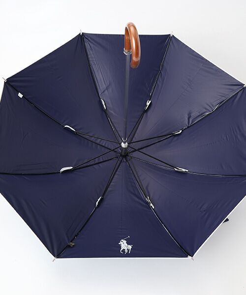 MOONBAT / ムーンバット 傘 | 日傘 晴雨兼用長傘 ポロ ラルフ ローレン（POLO RALPH LAUREN）軽量 ポロポニーワンポイント ボーダー | 詳細1