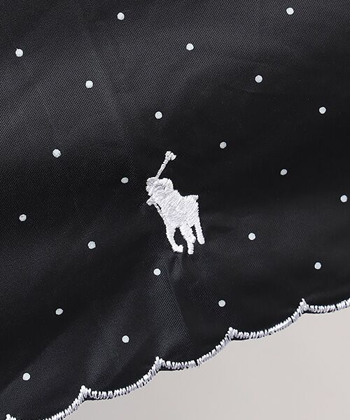 MOONBAT / ムーンバット 傘 | 日傘 晴雨兼用折りたたみ傘 ポロ ラルフ ローレン（POLO RALPH LAUREN）ドット×スカラ刺繍 | 詳細2