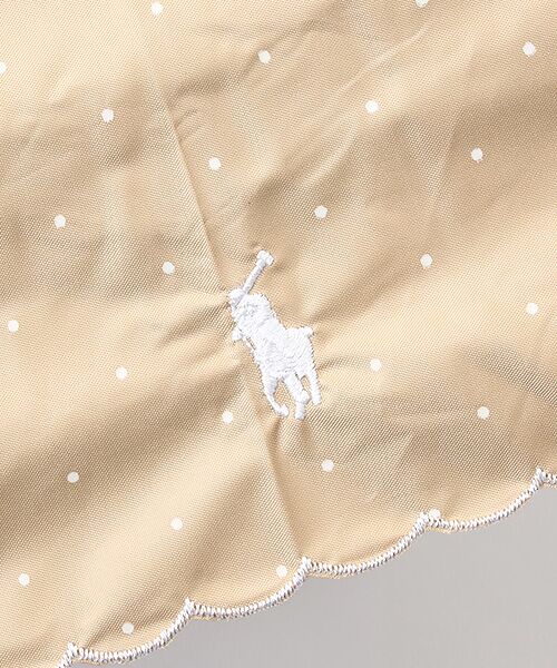 MOONBAT / ムーンバット 傘 | 日傘 晴雨兼用折りたたみ傘 ポロ ラルフ ローレン（POLO RALPH LAUREN）ドット×スカラ刺繍 | 詳細8