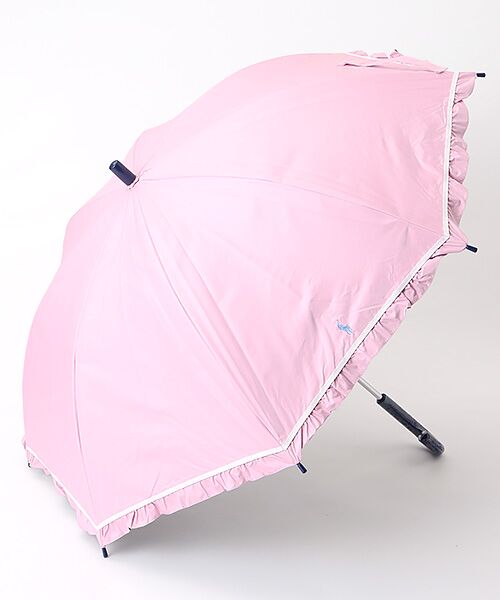 MOONBAT / ムーンバット 傘 | 日傘 晴雨兼用折りたたみ傘 ポロ ラルフ ローレン（POLO RALPH LAUREN）キッズ 長傘 フリル＆グログラン（ペールピンク）