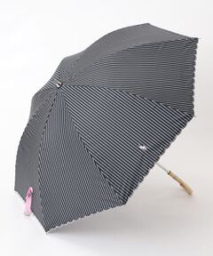 MOONBAT / ムーンバット 傘 | 日傘 晴雨兼用長傘 ポロ ラルフ ローレン（POLO RALPH LAUREN）ストライプ×スカラ刺繍
