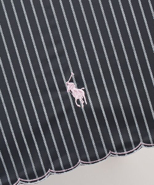 MOONBAT / ムーンバット 傘 | 日傘 晴雨兼用長傘 ポロ ラルフ ローレン（POLO RALPH LAUREN）ストライプ×スカラ刺繍 | 詳細1