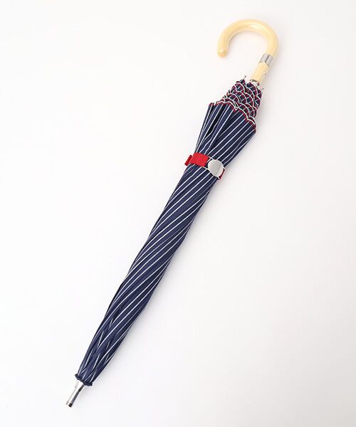 MOONBAT / ムーンバット 傘 | 日傘 晴雨兼用長傘 ポロ ラルフ ローレン（POLO RALPH LAUREN）ストライプ×スカラ刺繍 | 詳細9