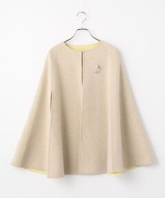 MOONBAT / ムーンバット その他アウター | ネックアイテム  ウール混 ノーカラーバイカラーケープ