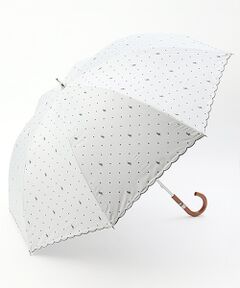 MOONBAT / ムーンバット 傘 | 日傘 長傘 ストライプドット スカラップ 晴雨兼用