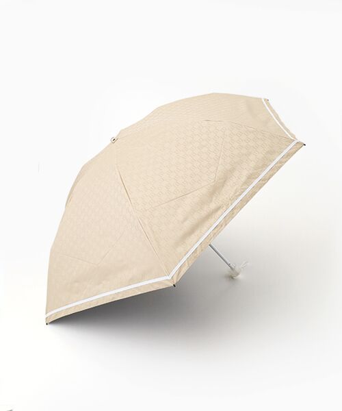 MOONBAT / ムーンバット 傘 | 日傘 折りたたみ傘 ジャガードグログラン 軽量 晴雨兼用 フワクール（モカブラウン）