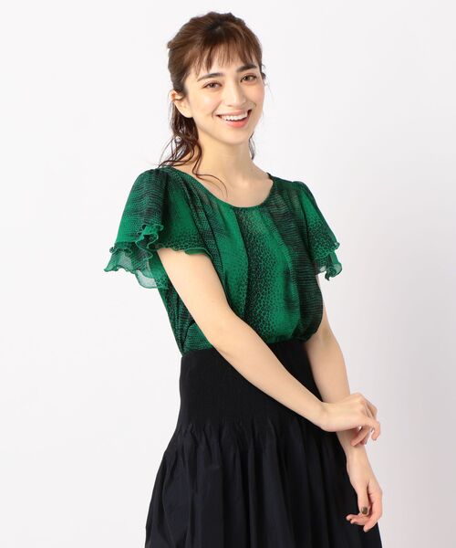 【極美品18700円】ナラカミーチェ♦️夏✨フロントフリルフレアスリーブ 極美品18700円】ナラカミーチェ♦️夏✨フロントフリルフレア