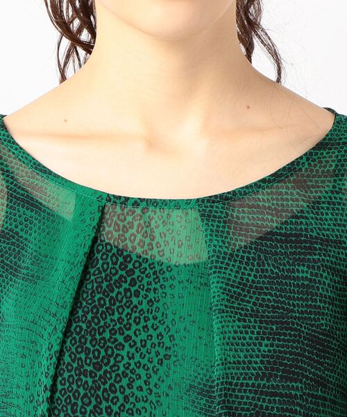 NARACAMICIE / ナラカミーチェ シャツ・ブラウス | 【NARACAMICIE】リザードミックスプリントフリルスリーブ半袖ブラウス | 詳細6