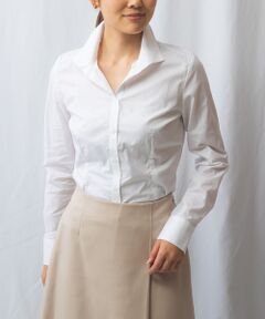 NARACAMICIE / ナラカミーチェ シャツ・ブラウス | ドビーストライプスタンドカラー長袖シャツ