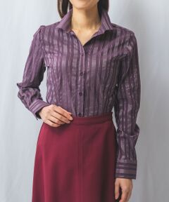 NARACAMICIE / ナラカミーチェ シャツ・ブラウス | ダークカラーストライプスタンドカラーシャツ