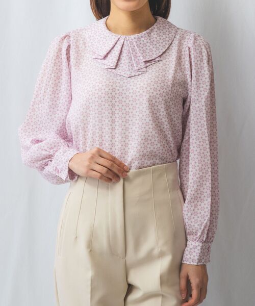 NARACAMICIE / ナラカミーチェ シャツ・ブラウス | 【NARACAMICIE】スノークリスタルタック衿ブラウス | 詳細1