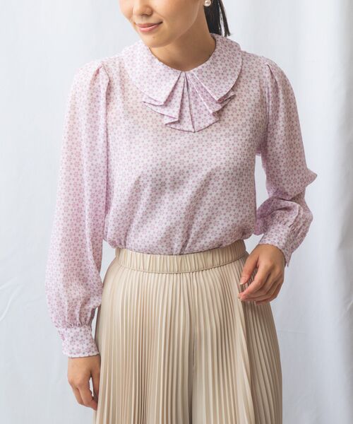 NARACAMICIE / ナラカミーチェ シャツ・ブラウス | 【NARACAMICIE】スノークリスタルタック衿ブラウス | 詳細2