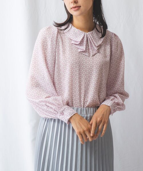 NARACAMICIE / ナラカミーチェ シャツ・ブラウス | 【NARACAMICIE】スノークリスタルタック衿ブラウス | 詳細3