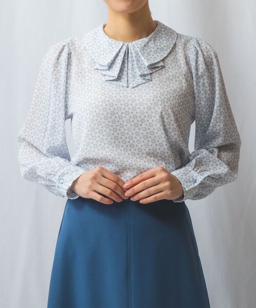 NARACAMICIE / ナラカミーチェ シャツ・ブラウス | 【NARACAMICIE】スノークリスタルタック衿ブラウス | 詳細5