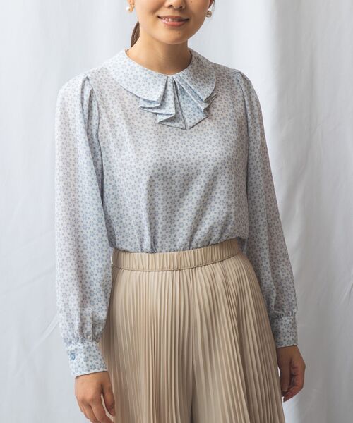 NARACAMICIE / ナラカミーチェ シャツ・ブラウス | 【NARACAMICIE】スノークリスタルタック衿ブラウス | 詳細6