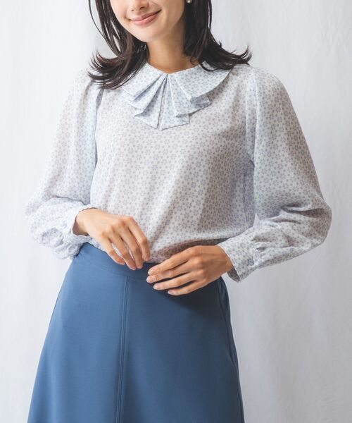 NARACAMICIE / ナラカミーチェ シャツ・ブラウス | 【NARACAMICIE】スノークリスタルタック衿ブラウス | 詳細7