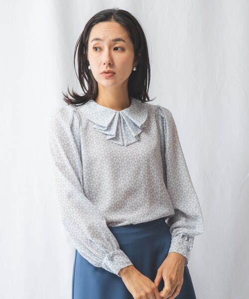 NARACAMICIE / ナラカミーチェ シャツ・ブラウス | 【NARACAMICIE】スノークリスタルタック衿ブラウス | 詳細8