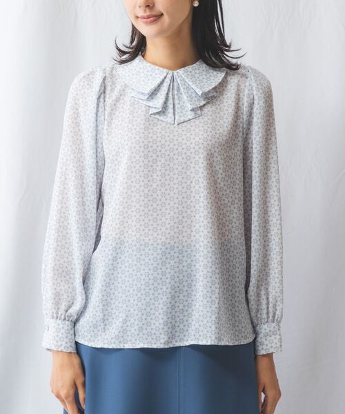 NARACAMICIE / ナラカミーチェ シャツ・ブラウス | 【NARACAMICIE】スノークリスタルタック衿ブラウス | 詳細9