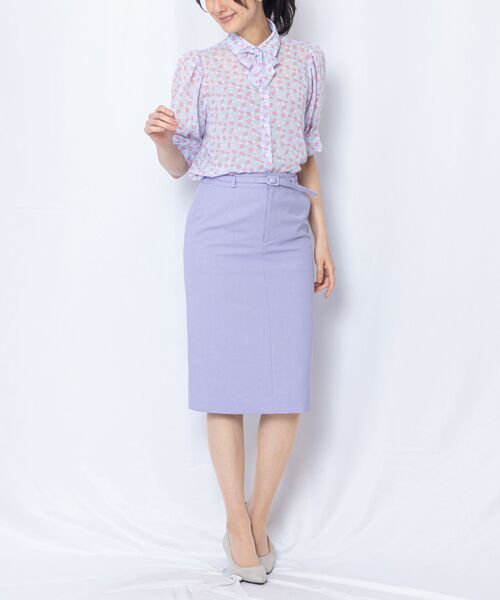 NARACAMICIE / ナラカミーチェ シャツ・ブラウス | 【NARACAMICIE】幾何プリントボウタイ半袖ブラウス | 詳細12