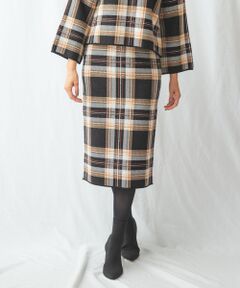 NARACAMICIE / ナラカミーチェ ミニ・ひざ丈スカート | BIGチェックニットスカート