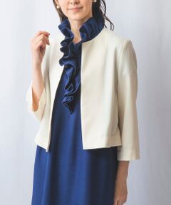 NARACAMICIE / ナラカミーチェ テーラードジャケット | ECOバスケットショートノーカラージャケット