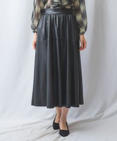 NARACAMICIE / ナラカミーチェ ミニ・ひざ丈スカート | 【NARACAMICIE】フェイクレザーロングスカート