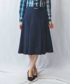 NARACAMICIE / ナラカミーチェ ミニ・ひざ丈スカート | 【NARACAMICIE】ビット付きタックミディスカート