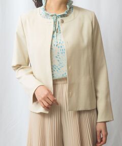 NARACAMICIE / ナラカミーチェ テーラードジャケット | 【NARACAMICIE】【セットアップスーツ対応】麻調ノーカラージャケット