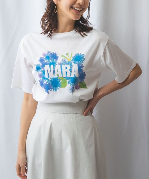 NARACAMICIE / ナラカミーチェ カットソー | すみなす 花柄PtボーイフレンドTシャツ | 詳細1