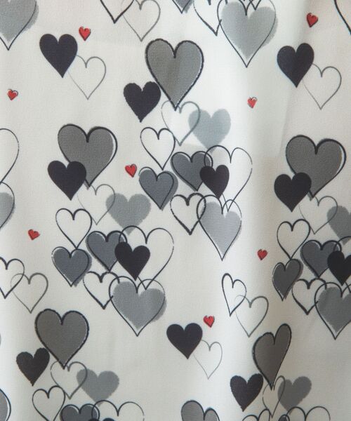 NARACAMICIE / ナラカミーチェ シャツ・ブラウス | 【NARACAMICIE】ハート柄長袖フリルブラウス | 詳細5