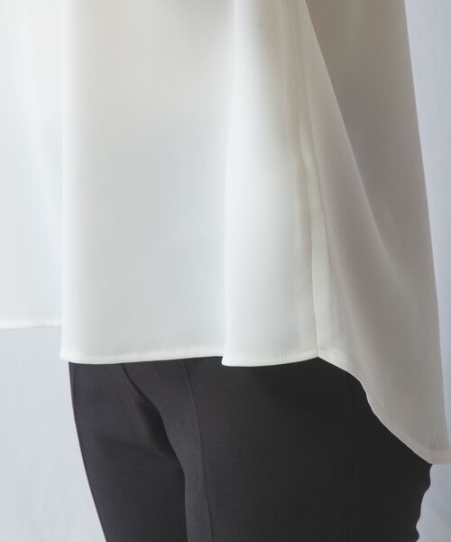 NARACAMICIE / ナラカミーチェ シャツ・ブラウス | 【NARACAMICIE】ドビークロス袖レース長袖プルオーバー | 詳細10