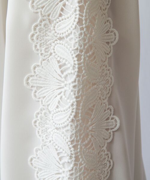 NARACAMICIE / ナラカミーチェ シャツ・ブラウス | 【NARACAMICIE】ドビークロス袖レース長袖プルオーバー | 詳細8