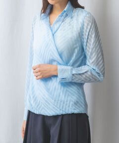 NARACAMICIE / ナラカミーチェ シャツ・ブラウス | 【NARACAMICIE】ジャガード長袖カシュクール