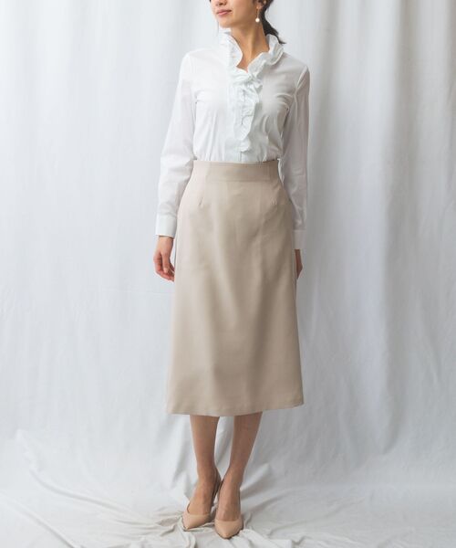 NARACAMICIE / ナラカミーチェ シャツ・ブラウス | 【NARACAMICIE】ストレッチブロードフリル衿長袖シャツ | 詳細8