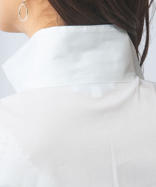 NARACAMICIE / ナラカミーチェ シャツ・ブラウス | 【NARACAMICIE】ストレッチブロードスタンドカラー七分袖シャツ | 詳細6