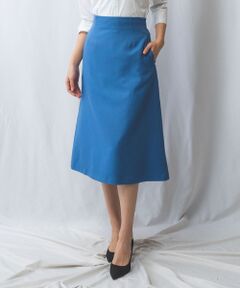 NARACAMICIE / ナラカミーチェ ミニ・ひざ丈スカート | 【NARACAMICIE】パウダーツイルストレッチフレアスカート