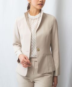 NARACAMICIE / ナラカミーチェ テーラードジャケット | 【NARACAMICIE】【セットアップスーツ対応】強撚合繊ストレッチスタンドジャケット