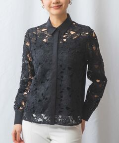 NARACAMICIE / ナラカミーチェ 【NARACAMICIE】フルーツ柄シフォン半袖シャツ NARACAMICIE】フルーツ柄シフォン半袖シャツ（シャツ/ブラウス