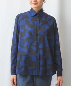 NARACAMICIE / ナラカミーチェ シャツ・ブラウス | 【NARACAMICIE】モノトーンプリントテントライン長袖シャツ