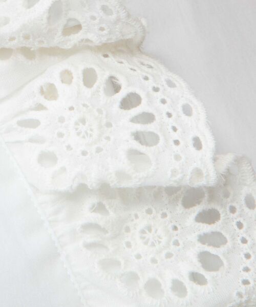 NARACAMICIE / ナラカミーチェ シャツ・ブラウス | 【NARACAMICIE】二重スタンドフリルレースブロード長袖シャツ | 詳細7