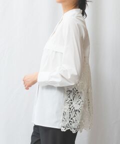 NARACAMICIE / ナラカミーチェ シャツ・ブラウス | 【NARACAMICIE】バックレースブロード長袖シャツ
