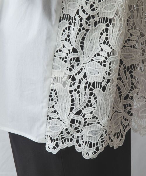 NARACAMICIE / ナラカミーチェ シャツ・ブラウス | 【NARACAMICIE】バックレースブロード長袖シャツ | 詳細10