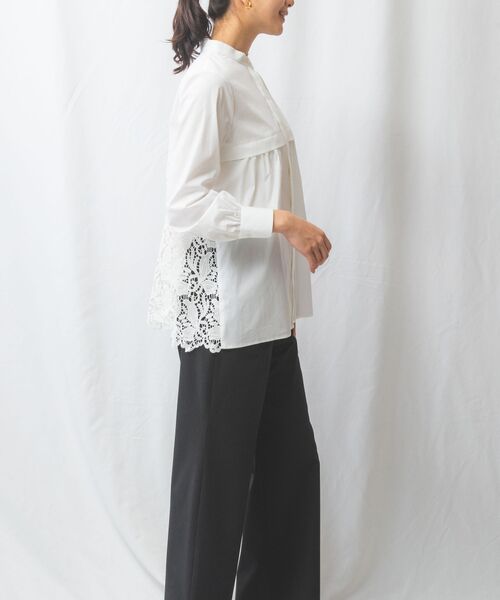 NARACAMICIE / ナラカミーチェ シャツ・ブラウス | 【NARACAMICIE】バックレースブロード長袖シャツ | 詳細12