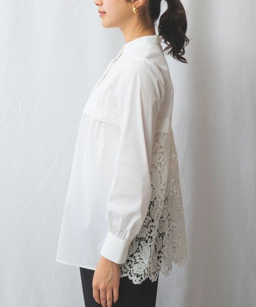 NARACAMICIE / ナラカミーチェ シャツ・ブラウス | 【NARACAMICIE】バックレースブロード長袖シャツ | 詳細2