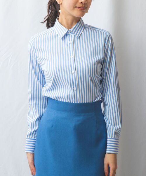 NARACAMICIE / ナラカミーチェ シャツ・ブラウス | 【NARACAMICIE】ストレッチストライプ長袖シャツ | 詳細17