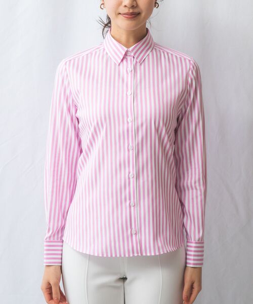 NARACAMICIE / ナラカミーチェ シャツ・ブラウス | 【NARACAMICIE】ストレッチストライプ長袖シャツ | 詳細5