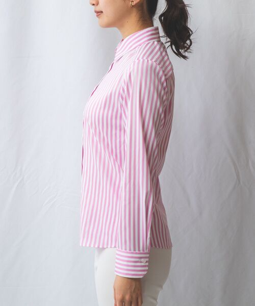 NARACAMICIE / ナラカミーチェ シャツ・ブラウス | 【NARACAMICIE】ストレッチストライプ長袖シャツ | 詳細6